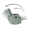 Favonius Wooden Upholstery Genuine Leather Swivel Rocker Recliner with Nailhead Trim for Bedroom and Living Room| ART OF LIVING DESIGNS - 3 of 4