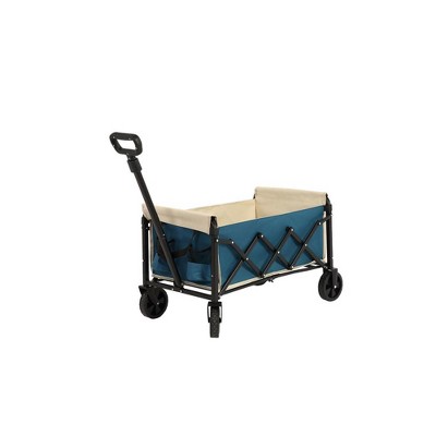 XINGHANZHENXUAN Folding Beach Wagons with Wheels, Outdoor Utility Carts for Grocery, Camping, Shopping, Sports, Garden