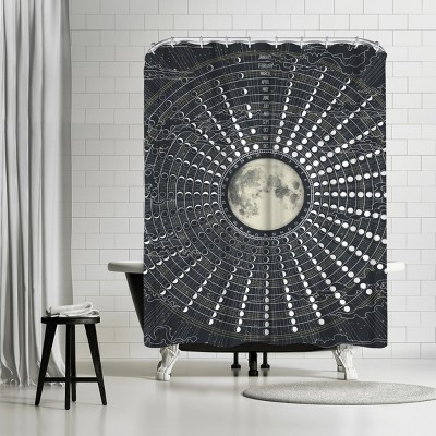 Americanflat Phases Of The Moon 2017 by Laura Grave 71" x 74" Shower Curtain