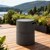 Steel Propane Tank Cover Round Tank Holder Hide-away Side Table - 4 of 4