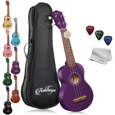 Ashthorpe Soprano Ukulele for Beginners and Kids, 21-inch Uke Bundle Kit