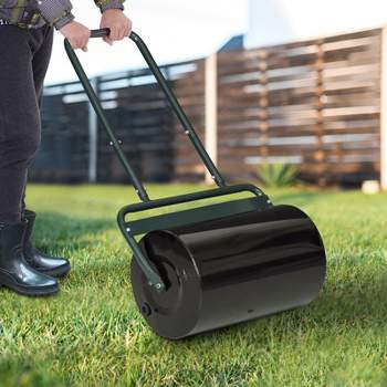 Outsunny 20-Inch Push / Tow Behind Yard Lawn Roller with 10 Gal Water Capacity