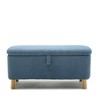 XIYUYEU Storage Bench for Bedroom,Boucle Fabric Storage Ottoman Bench with Storage Compartment,Ottoman for Living Room,Bedroom,Gray/Orange/Blue - 2 of 4