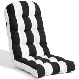 Crestlive Products Adirondack Chair Cushion 50 inch Thickening Waterproof Fade Resistant Black and white stripes - 1 of 4