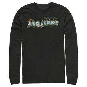 Men's Jungle Cruise Wish You Were Here Postcard Logo Long Sleeve Shirt - 1 of 4