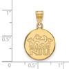 Black Bow Jewelry 10k Yellow Gold Northern Illinois Huskies NCAA Medium Pendant - 2 of 3