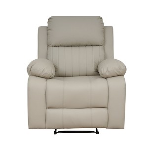 Bonrcea Leather Recliner Chair, Classic and Traditional Manual Recliner Chair with Overstuffed Arms and Back, Manual Single Sofa - 1 of 4