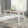 Roundhill Furniture Alwynn White and Natural Wood 7-piece Dining Set, Dining Table with 6 Windsor Chairs - 3 of 4