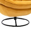Yellow recliner with footstool, TV chair, living room chair - 3 of 4