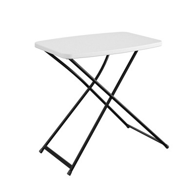 COSCO Folding Activity Table with Adjustable Height, White/Black