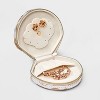 Seashell with Pearl Charm Travel Jewelry Organizer - A New Day™ Ivory/Gold - 2 of 2