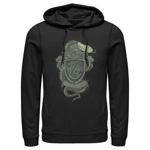 Men s Harry Potter Slytherin Coat Of Arms Pull Over Hoodie Black