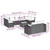 vidaXL 10 Piece Patio Sofa Set with Cushions Black Poly Rattan - 3 of 4