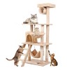 LAOTIES 55'' Multi-Level Cat Tree,Indoor Cat Tower with Scratching Posts,Hammocks,Ladders And Perches - 4 of 4