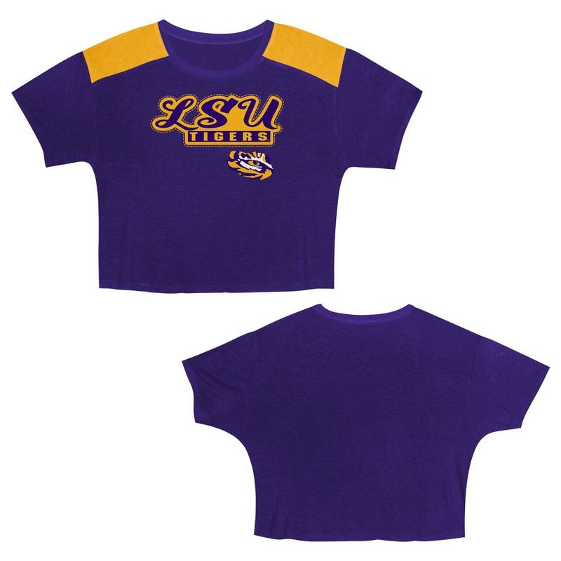 NCAA LSU Tigers Girls&#39; Boxy T-Shirt, 1 of 4