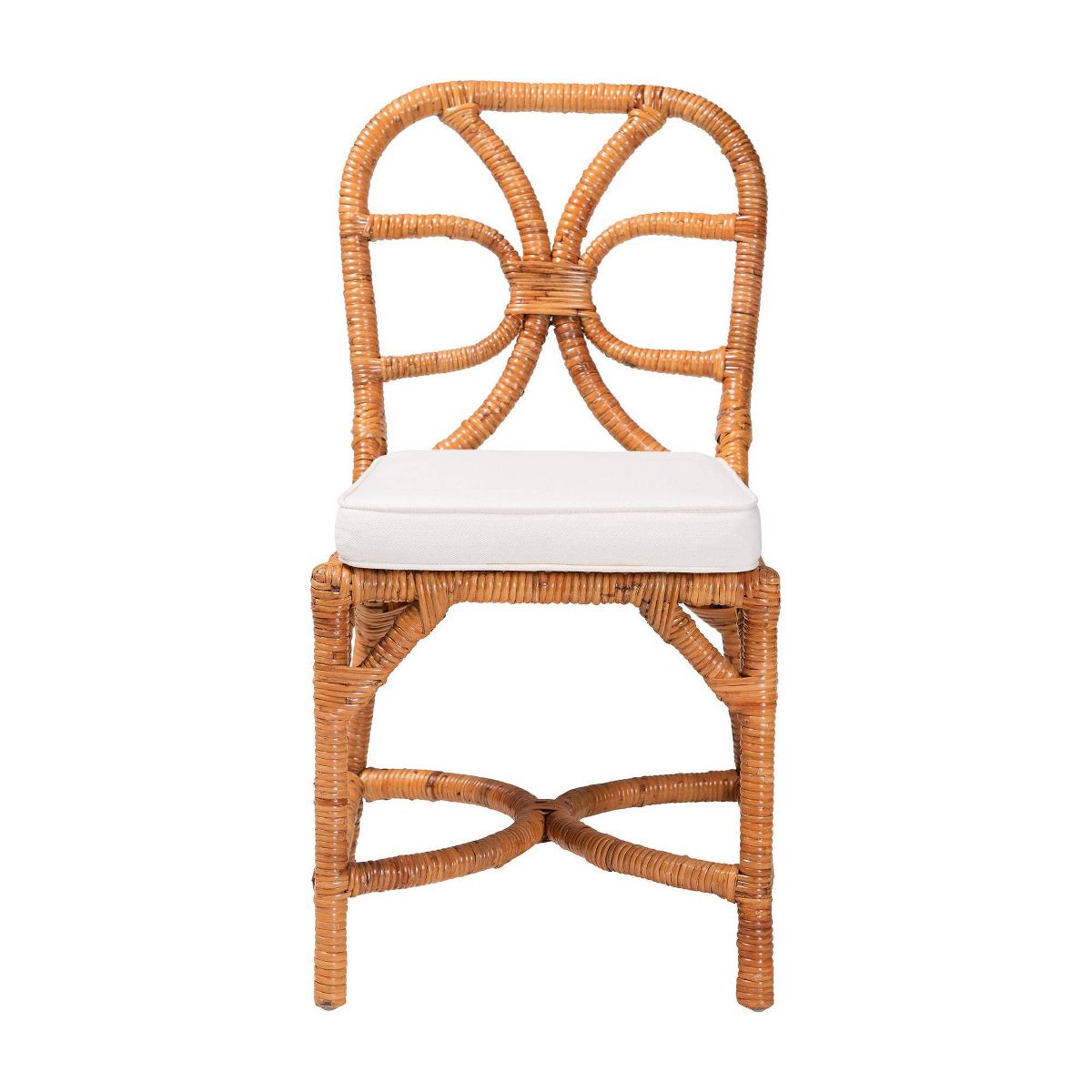 bali & pari Alondra Natural Rattan Side Chair Dining Chair Light Honey - thumbnail 2