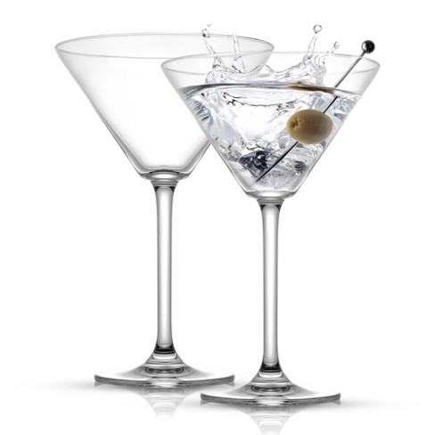 JoyJolt Carre 2-Piece Cocktail Glasses Set, 8 Ounce Martini