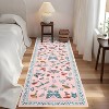 Washable Rug - Non-Slip Soft Farmhouse Carpet Low Pile Thin Floor Cover for Living Room, Bedroom Nursery Dining Room Dorm - 2 of 4