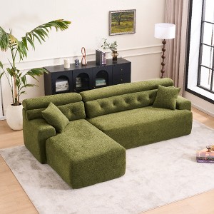 Whisen 86" Modular Convertible Sectional with 2 Pillows - 1 of 4