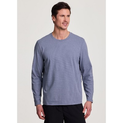 Avalanche Men's Ultra Lightweight Micro Fleece Mini Stripe Long Sleeve Shirt Base Layer