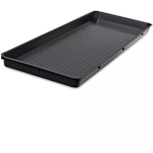  5 Pack of Durable Black Plastic Growing Trays (Without