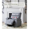 27" Oversized Wide Recliner Chair - Heat and Massage, Faux PU Leather Large Manual Recliner, Lazy Chair with 1.5X Sponge Comfort Arm and Back - 3 of 4