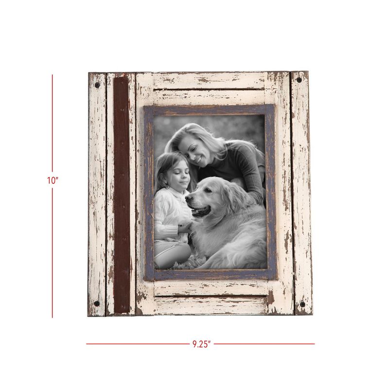White and Brown Decorative Distressed Wood Picture Frame - Foreside Home & Garden, 6 of 10