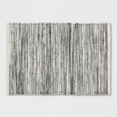 Photo 1 of 2x3 Striped Metallic Woven Accent Rug Gray - Project 62