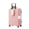 Cesicia 3 Pcs ABS Luggage with 360¡ã Spinner Wheel , Carry on Suitcase, with Cup Holder & USB Port, 20"/24"/28" - 3 of 4