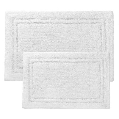 Non-Slip Machine Washable Solid Cotton 2 Piece Bathroom Rug Set by Blue Nile Mills