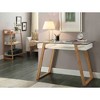 36" Oslo Sundance 3 Tier Shelf White/Bamboo - Breighton Home: Mid-Century Bookcase, Vertical Storage - 4 of 4