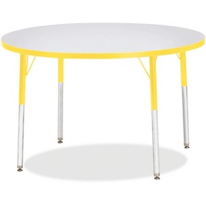 Jonti-Craft Berries Adult Height Color Edge Round Table (42 x 42) in Yellow - 1 of 2