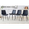 Sapphtopaz Modern Simple Dining Chairs Set of 4, Faux Leather Kitchen Chairs with Curved Widened Cushion for Dining Room, Kitchen - 3 of 4