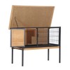 PawHut Rabbit Hutch Elevated Bunny Cage Small Animal Habitat with Metal Frame, No Leak Tray, Openable Asphalt Roof for Indoor/Outdoor - 4 of 4