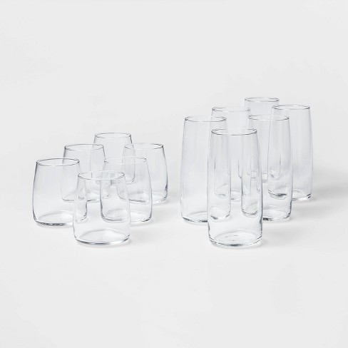 Grey Mist Drinking Glasses - Set of Six- 12 Oz
