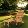 TIRAMISUBEST Folding Adirondack Chair with Ottoman - Pre-Assembled Wood Patio Chair for Backyard, Fire Pit & Pool (Retractable Footrest) - 2 of 4