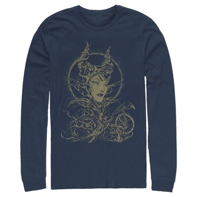 Men's Sleeping Beauty Maleficent Twisted Queen Long Sleeve Shirt