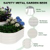 Galvanized Steel Raised Garden Bed Kit, 3-Size Convertible Oval Planter, Safe Edges, Tool-Free Assembly, Outdoor Use, Beige - 3 of 4