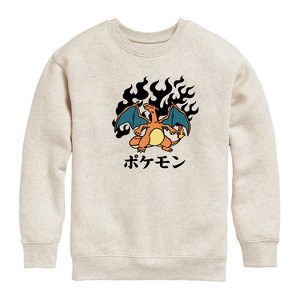 Boys' - Pokémon - Charizard Flash Fire Graphic Long Sleeve Fleece Sweatshirt - 1 of 4
