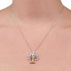 GILDED 1/10 ct Lab Grown Diamond Pendant Necklaces, SI1-SI2 Clarity, F-G Color, 14K Gold Plated Sterling Silver, 18" Chain - 3 of 4