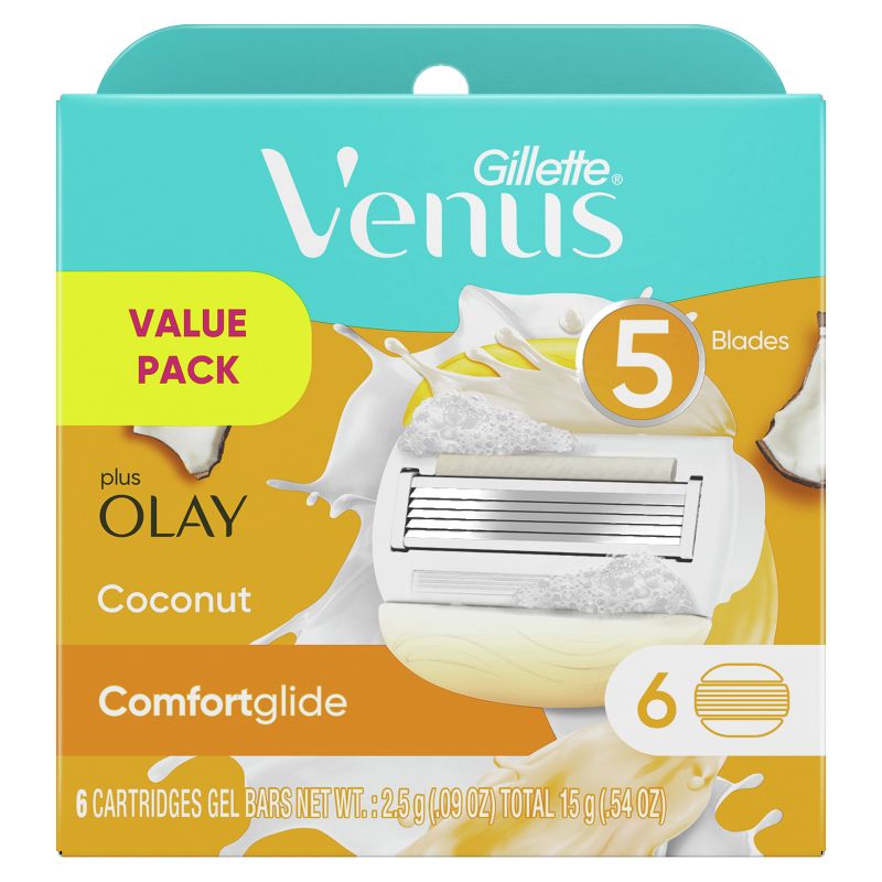 Venus Comfortglide plus Olay Coconut Women's Razor Blade Refills, 3 of 12