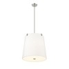 Weston 5-Light Pendant - Minimalist Steel Fixture with White Linen Shade, Dimmable, Damp Rated - 3 of 4