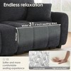 TiramisuBest 110" Modular Sectional Sofa, L Shape with Extra-large Seat, Pull-line Design, Movable Ottoman, High Density Foam, Free Combination - 4 of 4