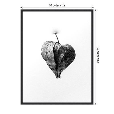 Amid the Flowers Black and White Botanical Canvas Print 18 x 24