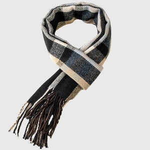 Alpine Swiss Mens Plaid Scarf Softer Than Cashmere Scarves Winter Shawl - 1 of 4