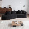 VASIP 112" Modern Oversized Sectional Sofa - 4-Seater Upholstered in Soft Chenille, Free-Form Curved Design - Living Room,Bedroom - 3 of 4