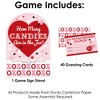 Big Dot of Happiness Conversation Hearts - How Many Candies Valentine’s Day Party Game - 1 Stand and 40 Cards - Candy Guessing Game - 3 of 4
