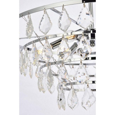 Ella 24'' Chrome Crystal Pendant Light