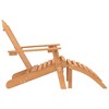 vidaXL Solid Acacia Wood Patio Recliner Chair with Foldable Design and Included Footrest for Comfort in Outdoor Spaces - 4 of 4