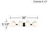 Possini Euro Design Celine Modern Wall Light Black Hardwire 30" 4-Light Fixture Opal White Glass Globe Shade for Bathroom Vanity - 4 of 4